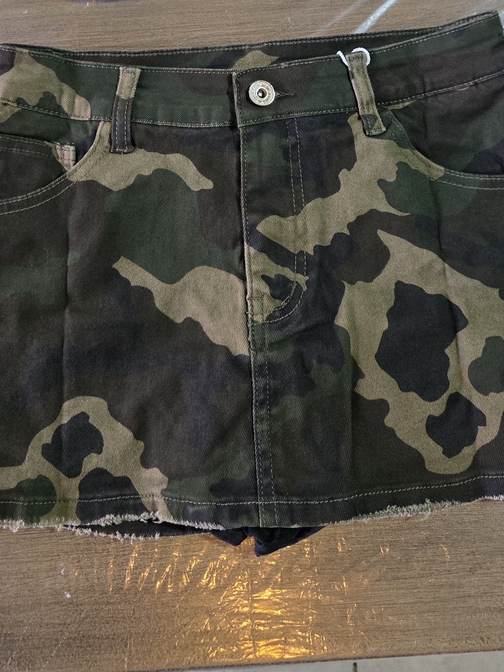 Camo Mini Skirt - Olive Green Camouflage